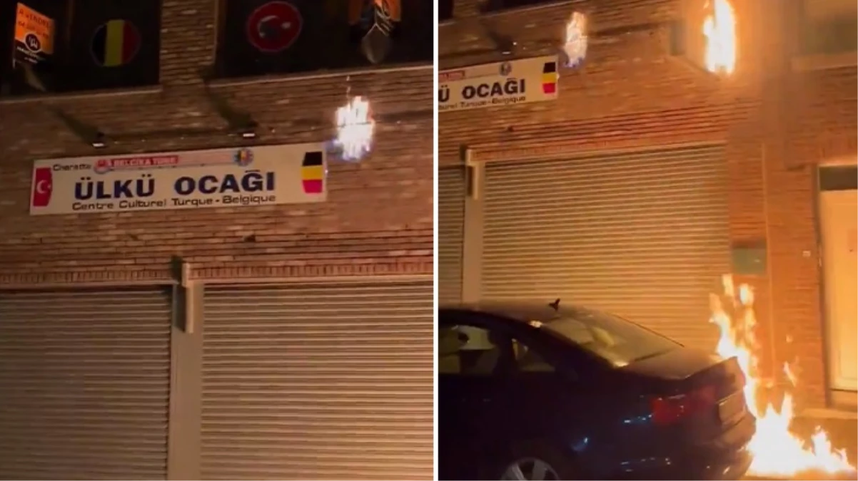 Belçika’da PKK destekçileri Ülkü Ocağı binasına molotoflarla saldırdı