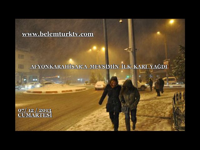 Afyonkarahisar’a Mevsimin İlk Karı Yağdı