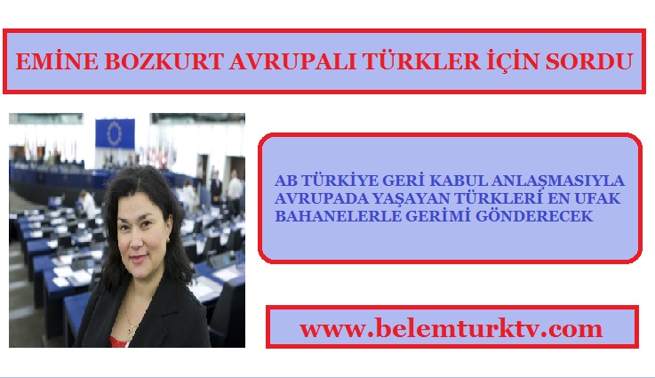 EMİNE BOZKURT AVRUPALI TÜRKLER İÇİN SORDU