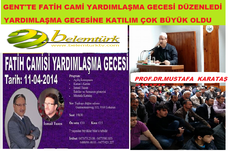 Gent’te Fatih Camisi Yardımlaşma Gecesi Yapıldı