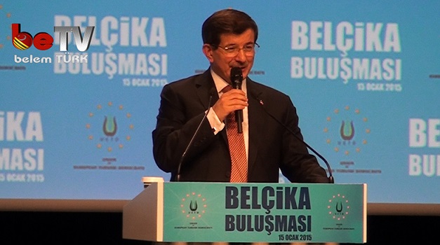 Belçika Buluşmasında Başbakan Davutoğlu İzdihamı ( GÖRÜNTÜLÜ )