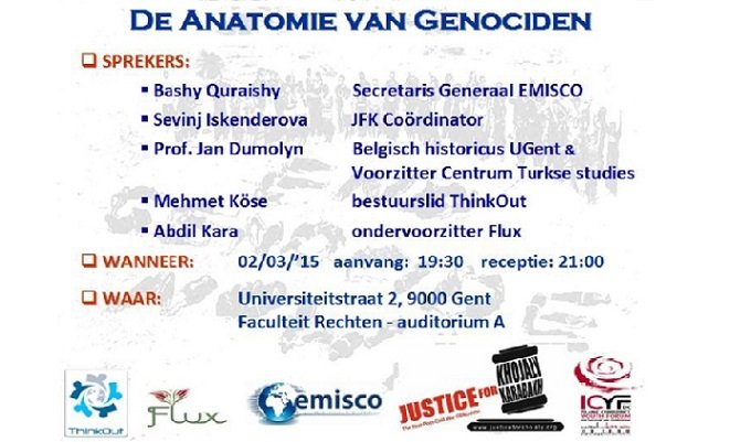 Gent Şehrinde ThinkOut Ve  Flux  “Uluslararası Hocalı İçin Adalet Kampanyası” Konferansı Düzenliyor