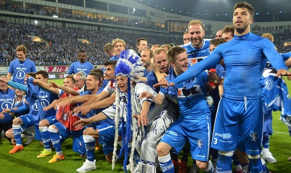 KAA GENT TARİHİNDE İLK KEZ ŞAMPİYON OLDU. GENT ŞEHRİ ZAFER SARHOŞU (GÖRÜNTÜLÜ)