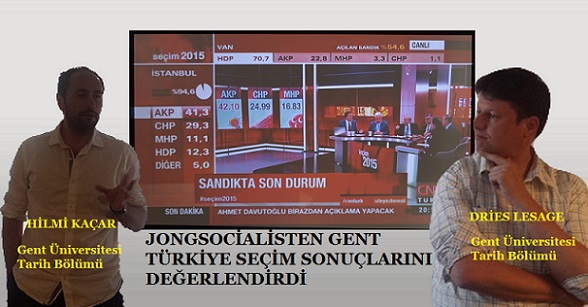7 Haziran 2015 Pazar günü  ‘’Jongsocialisten Gent’’ Türkiye Seçim Sonuçlarını Değerlendirdi