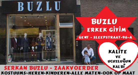 GENT SLEEPSTRAAT’TA ‘’BUZLU’’ ERKEK GİYİM MAĞAZASI HİZMETE AÇILDI