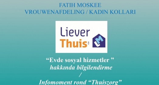 GENT TURKSE UNİE VE GENT FATİH CAMİİ KADIN KOLLARI  EVDE SOSYAL HİZMETLER KONULU SEMİNER DÜZENLİYOR