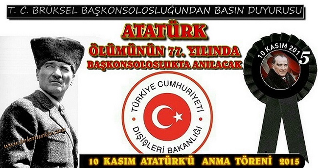 ATATÜRK, ÖLÜMÜNÜN 77. YILDÖNÜMÜNDE BAŞKONSOLOSLUKTA ANILACAK