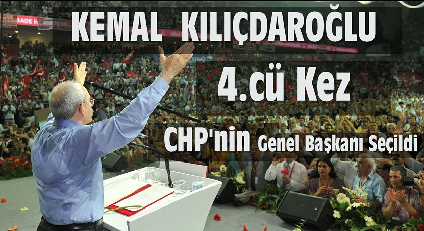 KEMAL KILIÇDAROĞLU TEKRAR CHP’NİN  GENEL BAŞKANI SEÇİLDİ