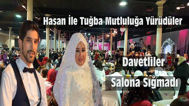 Hasan İle Tuğba Mutluluğa Yürüdüler ‘ Davetliler Salona Sığmadı’