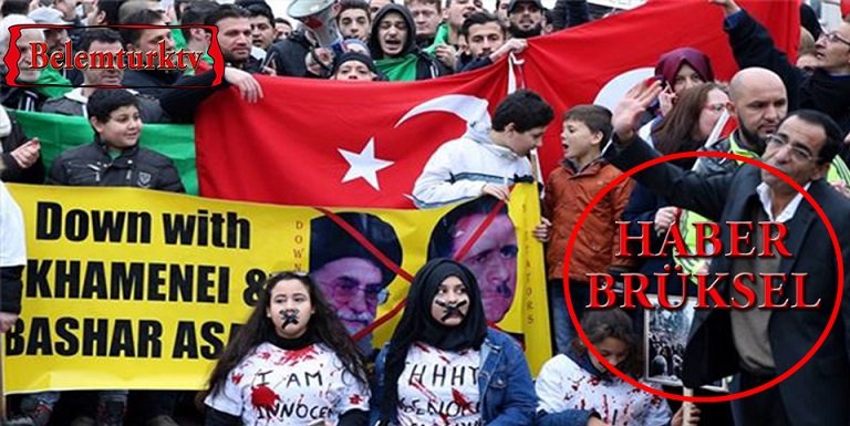 Brüksel’de Halep’e destek gösterisi düzenledi