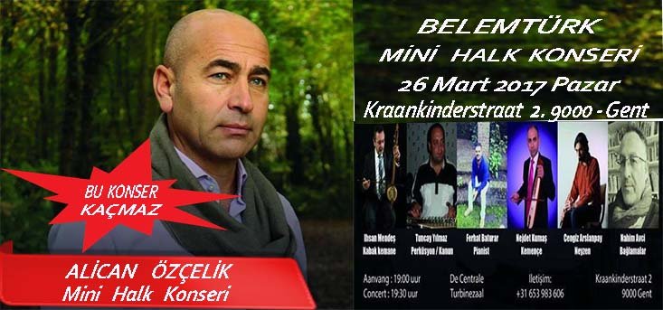 Belemtürk De Centrale Kültür Merkezi’nde  “Mini Halk Konseri ”  Düzenliyor