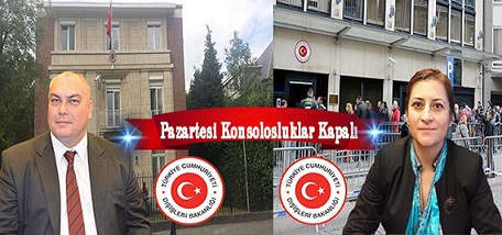 Belçika’da Pazartesi günü Konsolosluklar kapalı
