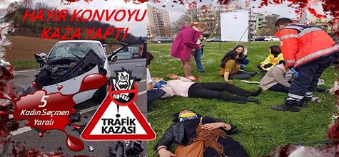 ‘Hayır’ konvoyunda şoke eden kaza!