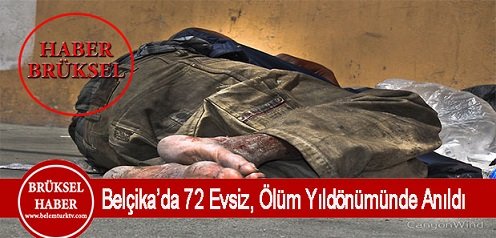 Belçika’da 72 Evsiz, Ölüm Yıl Dönümünde Anıldı