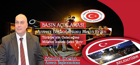 Anvers Başkonsolosluğu  Basın Açıklaması Yayınladı
