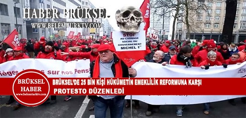 Belçika’da çalışanlardan “emeklilik” protestosu