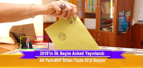 2018’in İlk Seçim Anketi Yayınlandı: AK Parti-MHP İttifakı Yüzde 50’yi Geçiyor