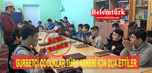 Gurbetçi çocuklardan Afrin duası