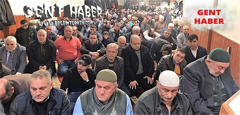 Gent şehrinde Afrin’de şehit olan Türk askerleri için okunan hatimlerin duası yapıldı