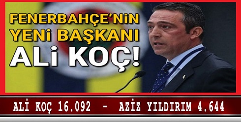 Fenerbahçe’nin yeni başkanı Ali Koç oldu