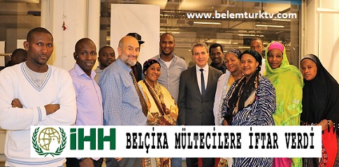 Belçika Uluslararası İnsani Yardım Teşkilatı (AHİ-İHH), Brüksel’de Afrika kökenli mültecilere iftar verdi