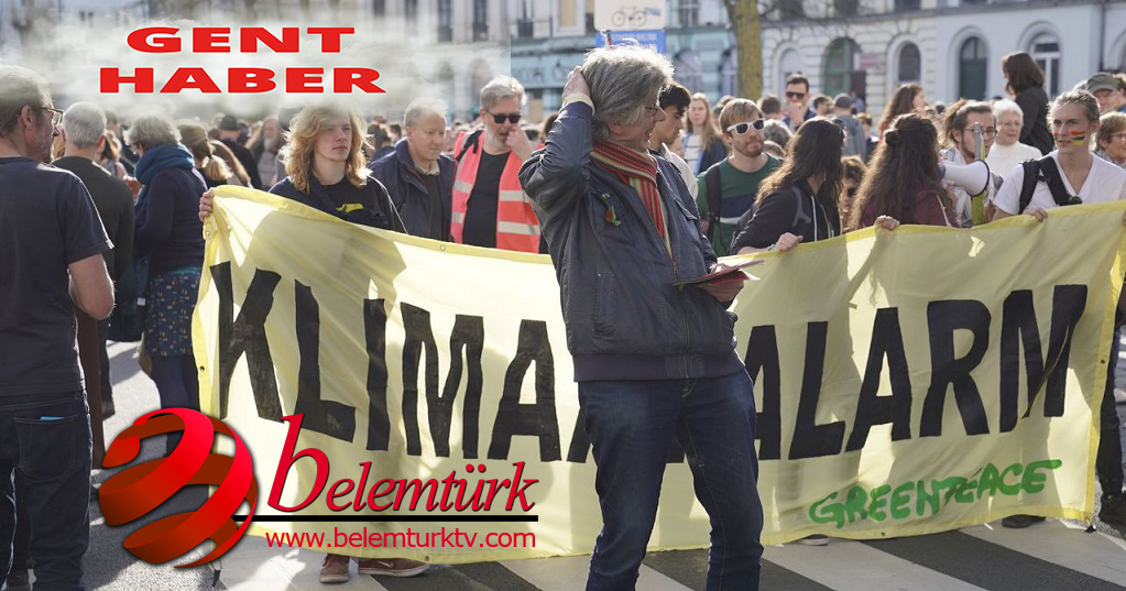 Belçika’nın Gent Şehrinde 10 bin kişi iklim değişikliğine karşı yürüdü