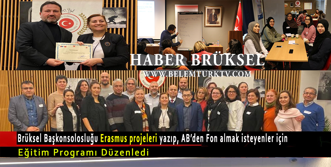 Brüksel Başkonsolosluğu Erasmus+ projeleri yazıp, AB’den fon almak isteyenler için eğitim programı düzenledi