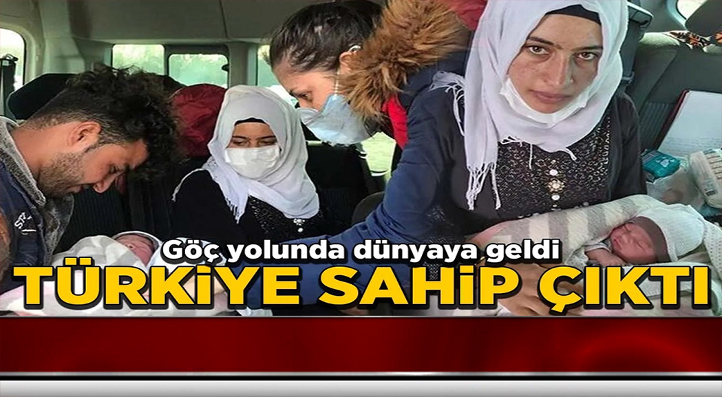 Avrupa’ya geçmek için gittiği Yunanistan sınırında doğum yaptı