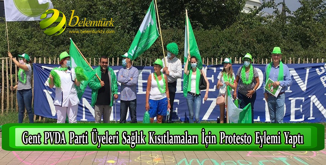 Gent şehrinde Belçika Hükümetinin Sağlık Kısıtlamaları Protesto Edildi