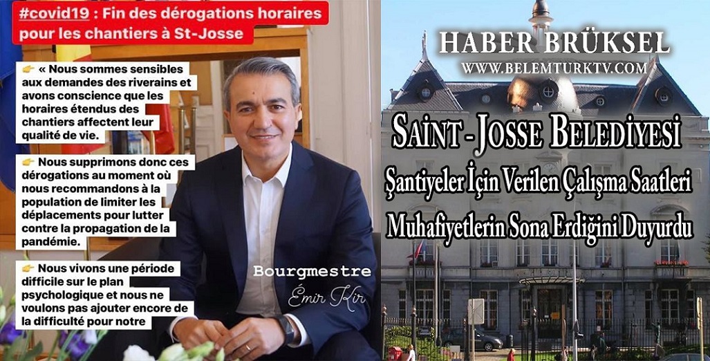 Saint-Josse Belediyesi şantiyeler için özel çalışma saatleri muafiyetlerinin sona erdiğini duyurdu