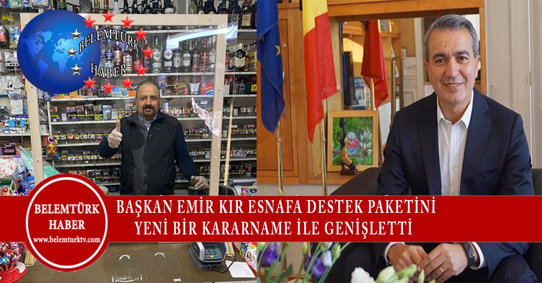 Başkan Emir Kır esnafa destek paketini bir kararname ile genişletti