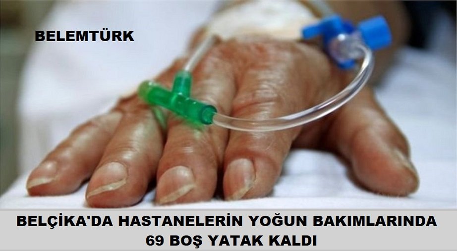 Belçika’da hastanelerin yoğun bakımlarında 69 boş yatak kaldı.
