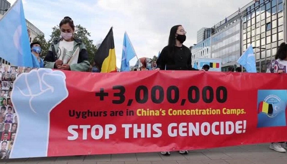 Belçika’da “Uygur Soykırımını Durdurun” protestosu