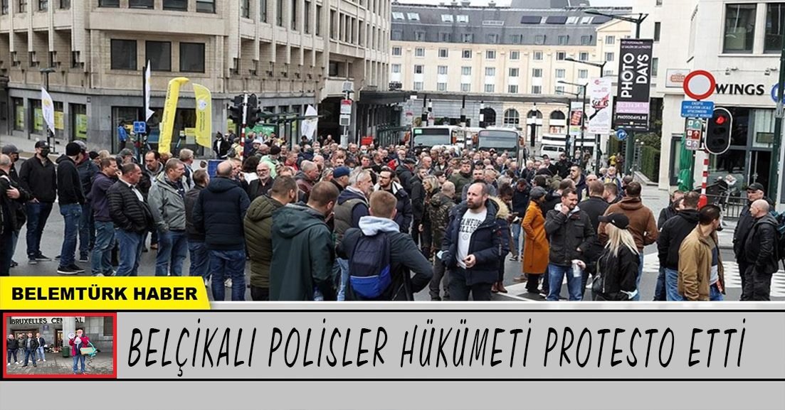 Belçikalı polisler hükümeti protesto etti