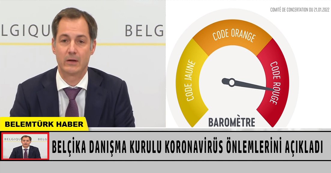 Bugün toplanan Belçika Danışma Kurulu yeni koronavirüs önlemlerini açıkladı.