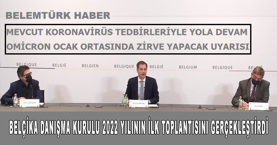Belçika Danışma Kurulu 2022 yılının ilk toplantısını gerçekleştirdi