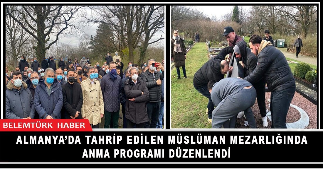 Almanya’da tahrip edilen Müslüman mezarlığında anma programı düzenlendi