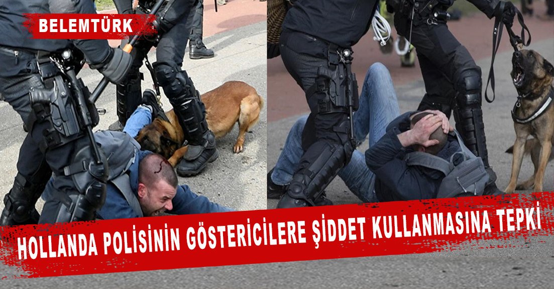 Hollanda polisinin göstericilere şiddet kullanmasına tepki