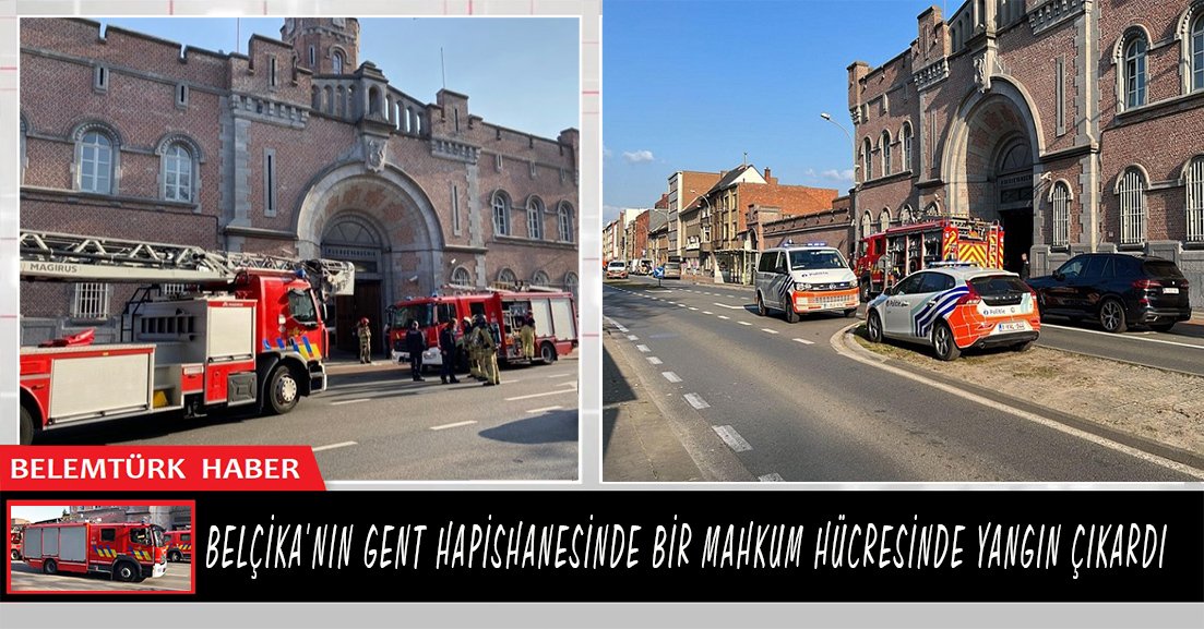 Belçika’nın Gent hapishanesinde bir mahkum hücresinde yangın çıkardı.