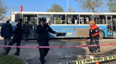 Bursa’da servis aracına bombalı tuzak : 1 ölü 4 yaralı