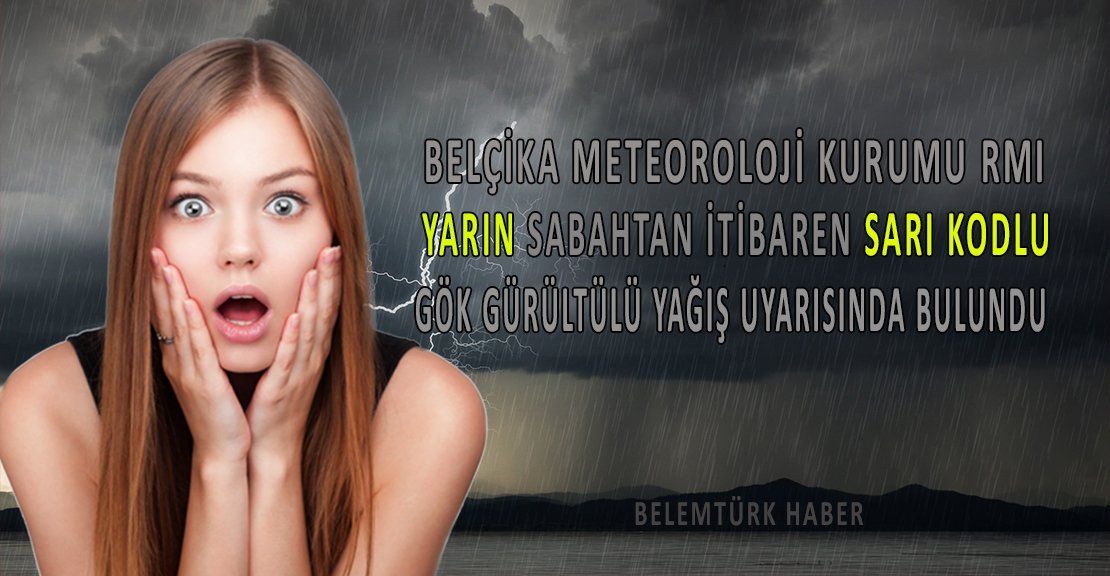 Belçika Meteoroloji Kurumu RMI, yarın sabahtan itibaren sarı kodla yağış uyarısında bulundu.