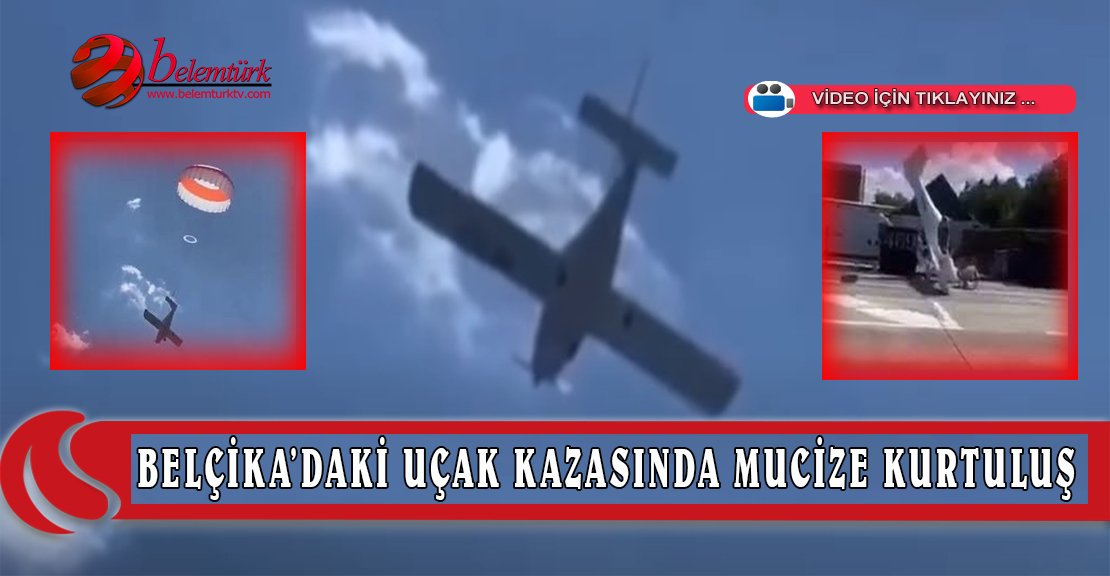 Belçika’da düşen uçaktan pilot yara almadan kurtuldu