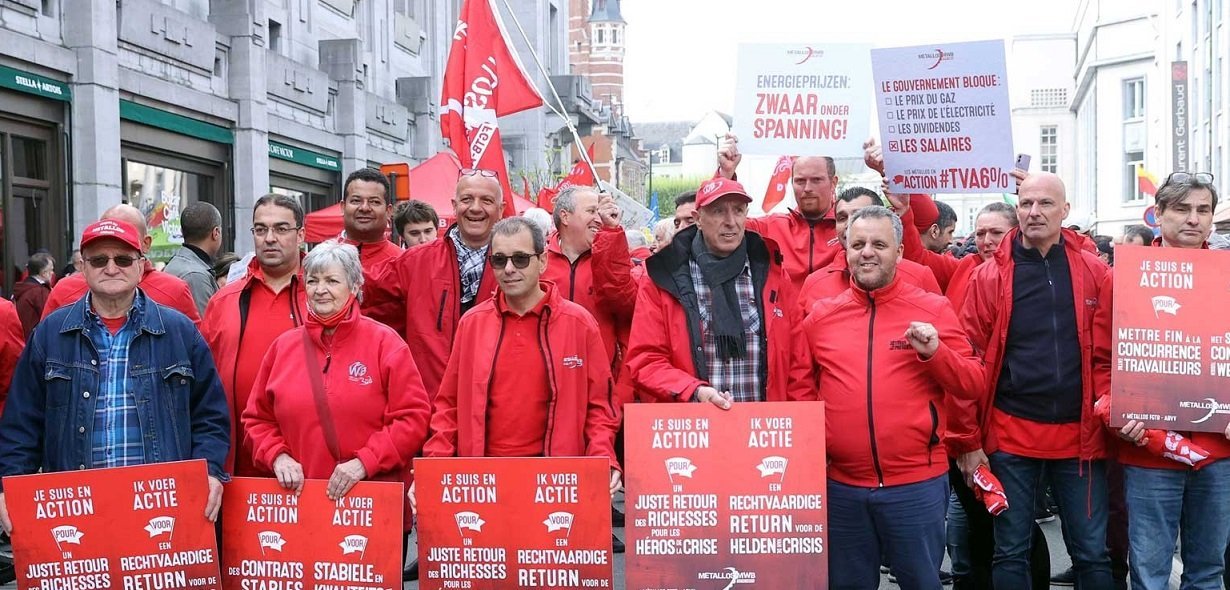 Belçika’da sendikalar hayat pahalılığını protesto için greve gitti