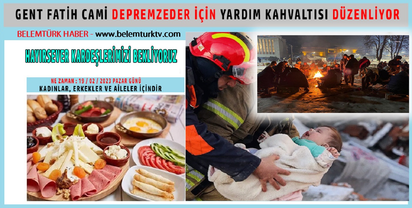 Gent Fatih Cami depremzedelere yardım için kahvaltı programı düzenliyor