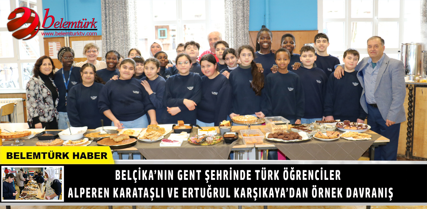 Gent şehrinde Türk öğrenciler Alperen Karataşlı ve Ertürk Karşıkaya’dan örnek davranış