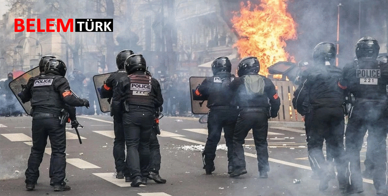 Fransa’da sokaklar savaş alanına döndü gece sokağa çıkma yasağı ilan edildi