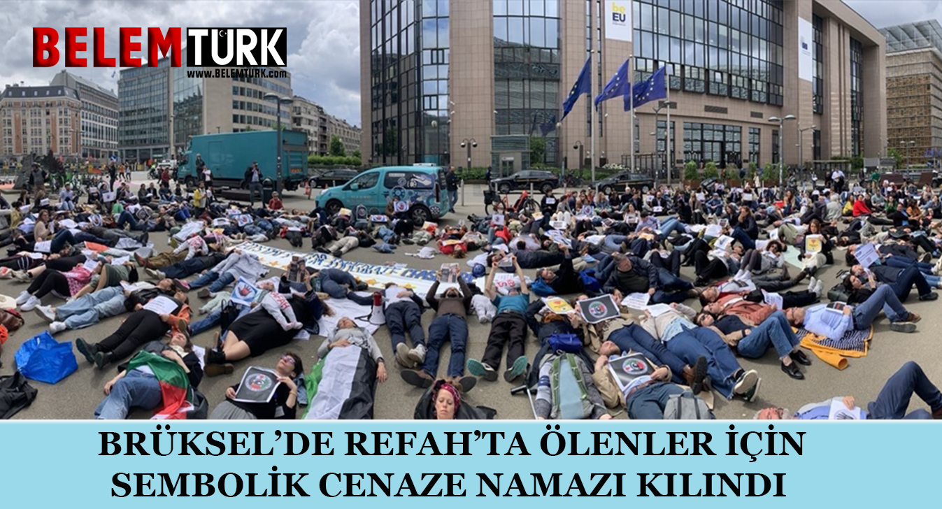 Belçika’nın başkenti Brüksel’de sembolik cenaze töreni düzenlendi