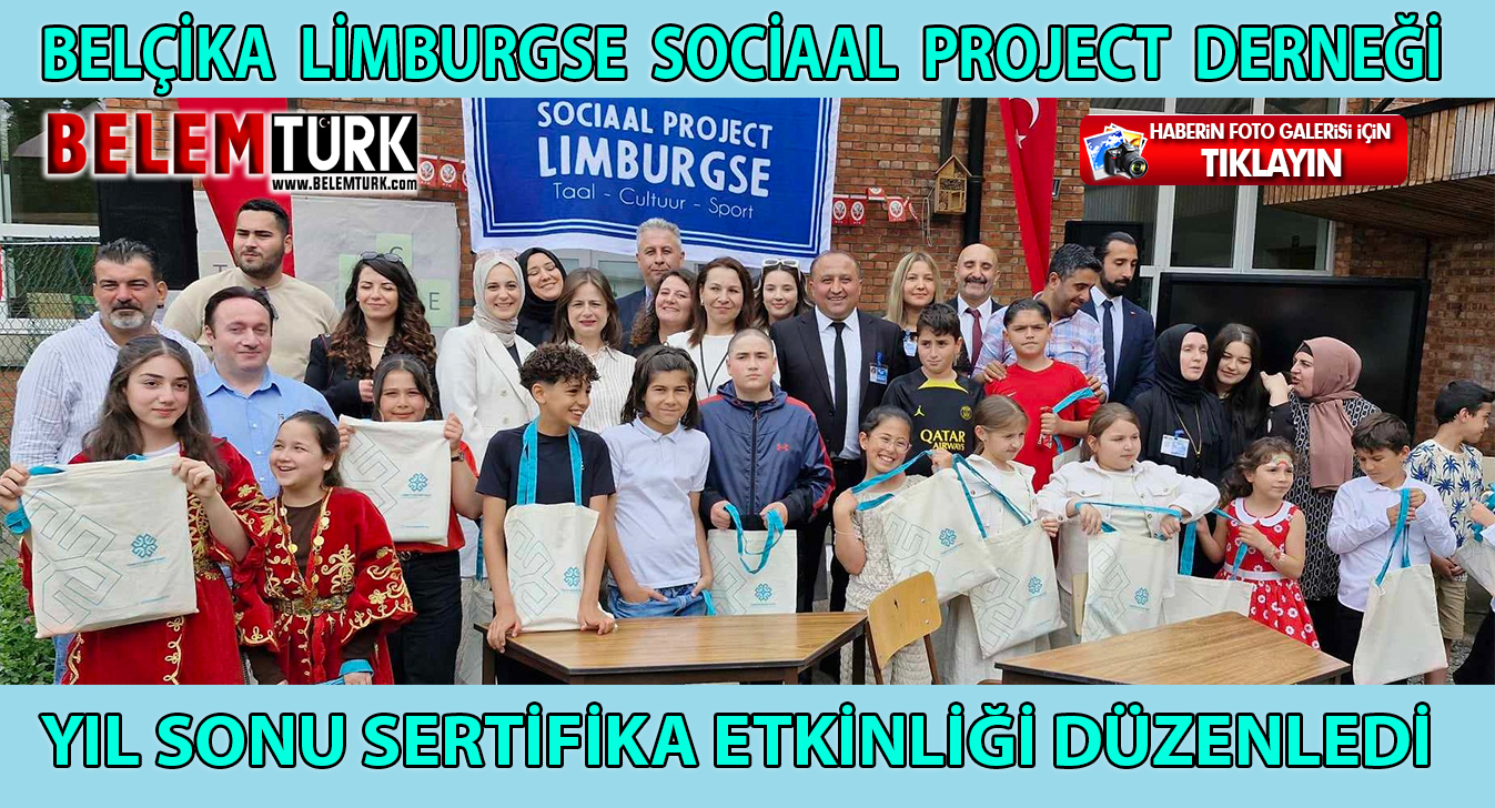 Belçika Beringen’de ‘Limburgse Sociaal Project Derneği’ yıl sonu sertifika etkinliği düzeledi
