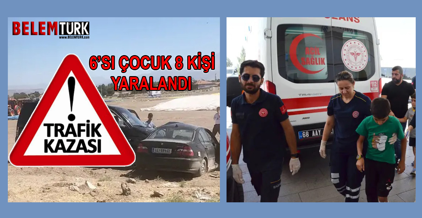 Gurbetçinin minibüs ile çarpıştığı kazada 6’sı çocuk 8 kişi yaralandı