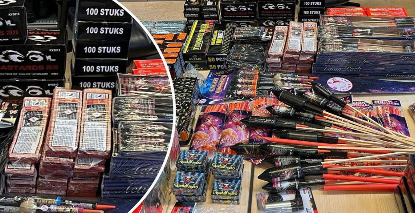 Gent Dampoort’ta büyük miktarda yasadışı havai fişek ele geçirildi